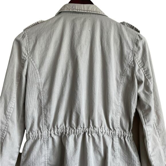 Lily Aldridge Women Jacket S Beige Adjustable Waist Lightweight Utility Gorpcore - Picture 9 of 14